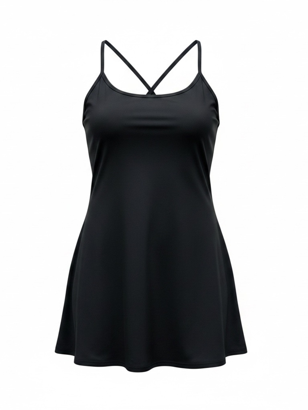 HALARA Black Crisscross Built-in Bra Dress XL - Picture 1 of 5